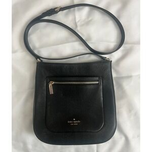 Kate Spade crossbody black leather handbag purse